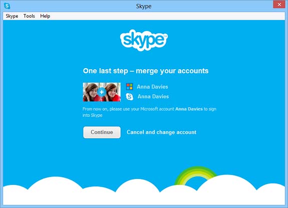 Coa última versión de Skype xa podemos integrar a nosa conta de Messenger