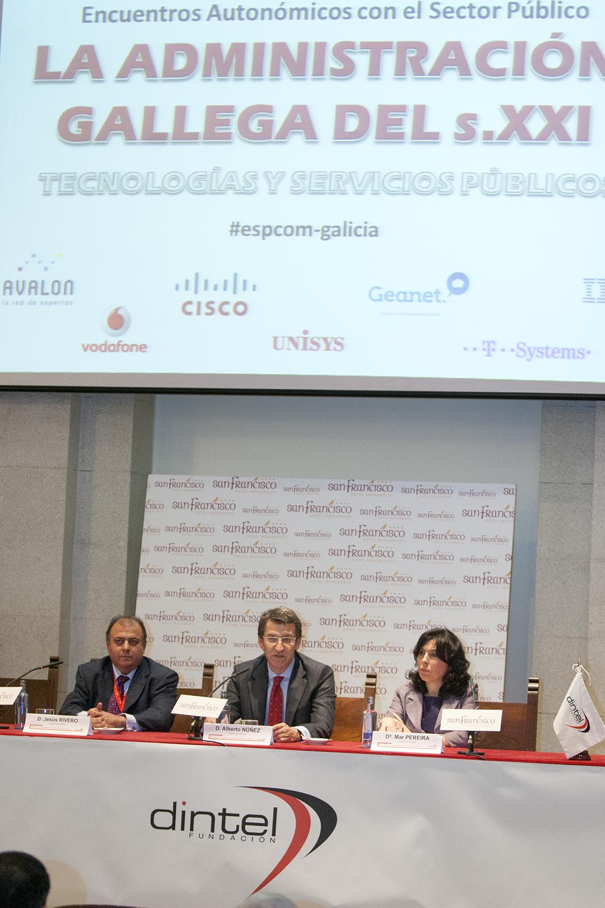 O presidente da Xunta, Alberto Núñez Feijóo, na clausura do I Encontro Dintel co sector público Tecnoloxías e servizos públicos na Administración galega do século XXI