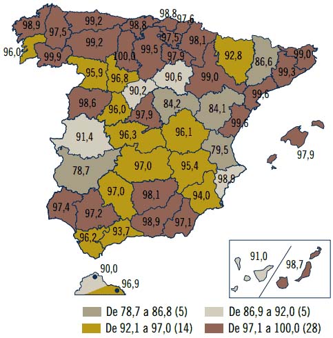 Mapa da cobertura 3G en 2012