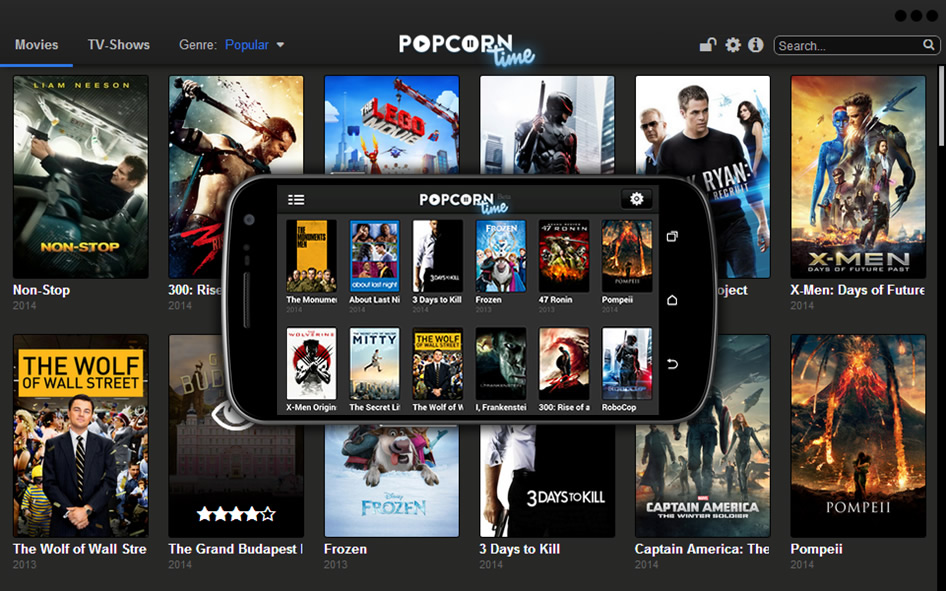 As versións móbiles de Popcorn Time integrarán en breve as novidades da versión para Windows