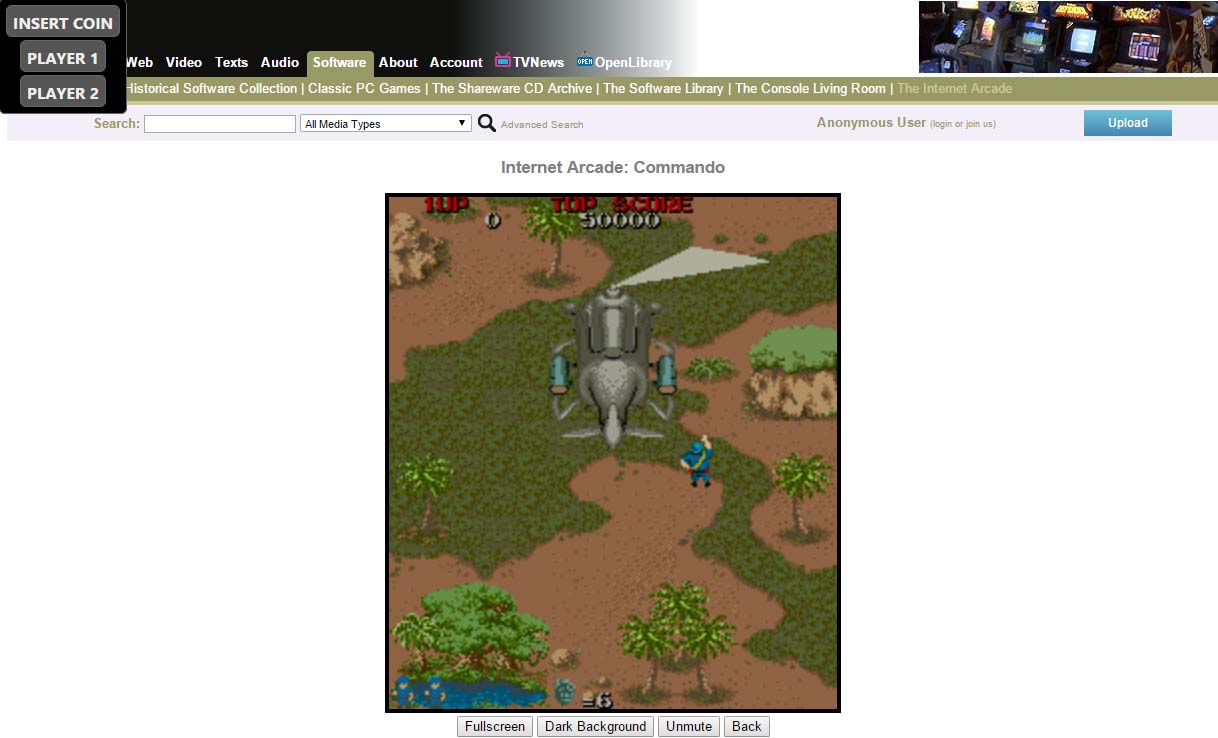O Internet Archive consegue achegar xogos de recreativa aos nosos ordenadores a través dun emulador web