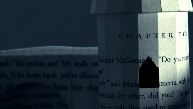 HogwartsStopMotion Este increíble video de Harry Potter fue creado con páginas de los libros