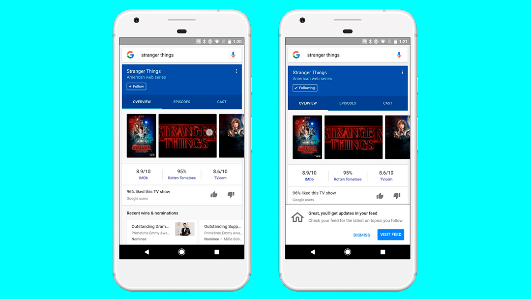 Google actualiza su app con un feed para sus noticias