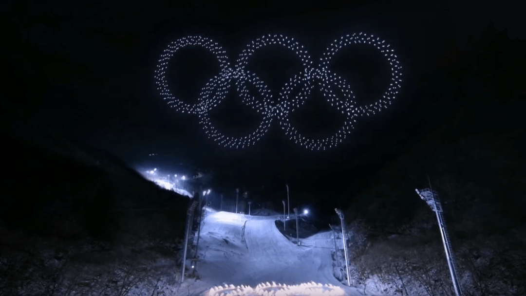 aros Así fue el espectáculo de drones que rompió un récord en los Juegos Olímpicos de Invierno