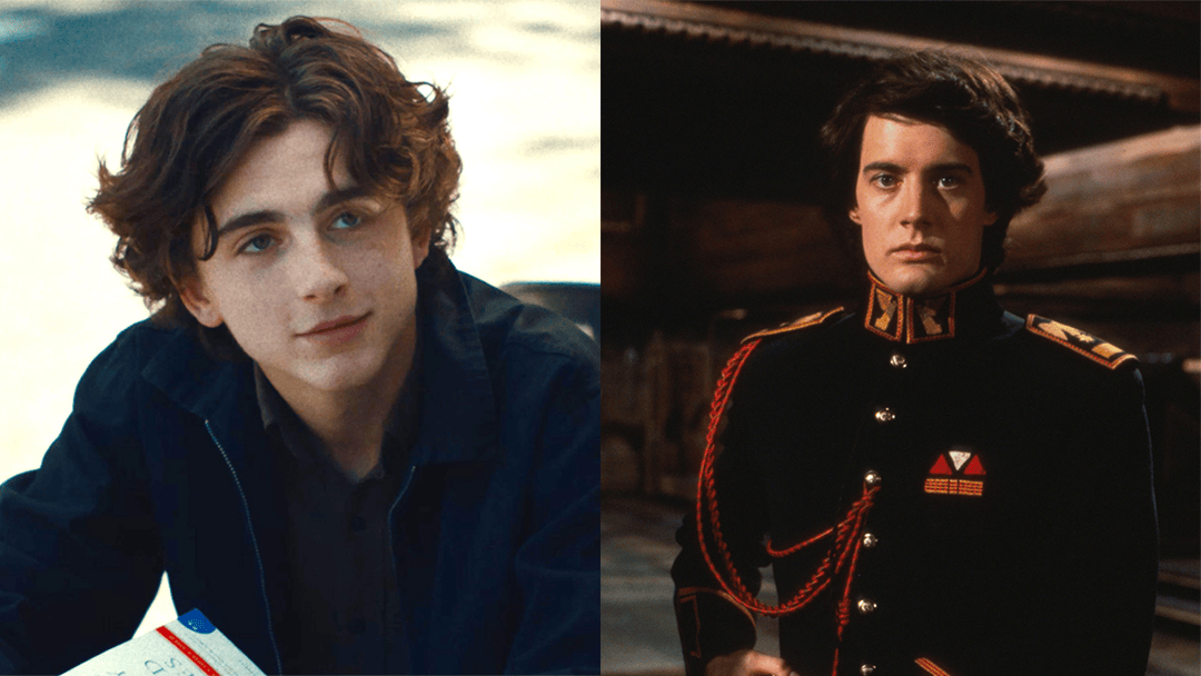 Timothée Chalamet al lado de Kyle MacLachlan