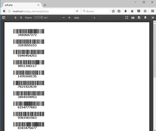 Generar Códigos de Barras en PDF desde PHP y MySQL Códigos de