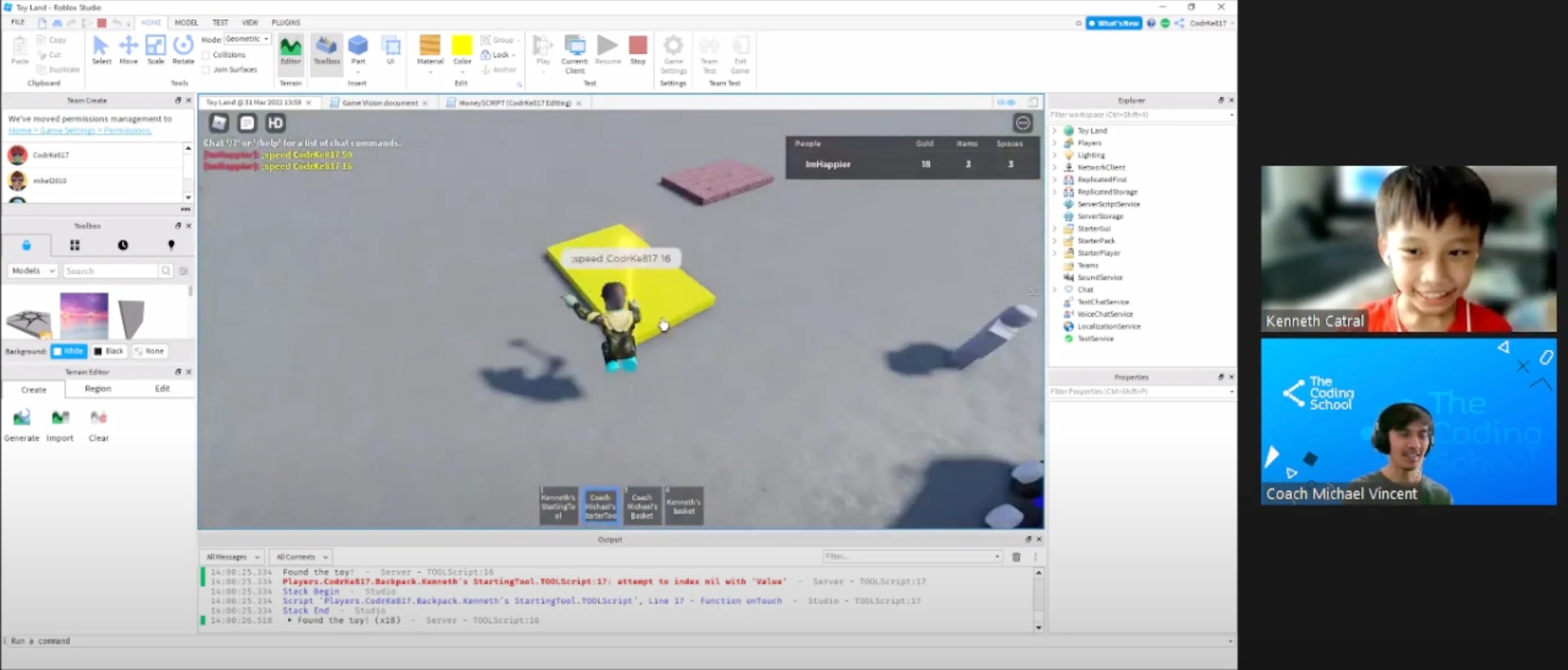 Roblox 102 The Coding School