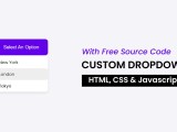 Custom Dropdown Menu Html Css Javascript Coding Artist