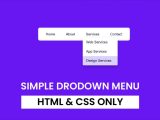 Simple Dropdown Menu Html Css Coding Artist