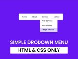 Simple Dropdown Menu Html Css Coding Artist