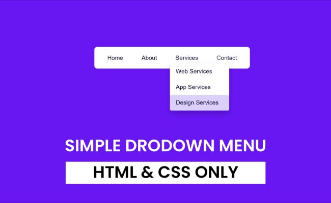 Simple Dropdown Menu | HTML & CSS | Coding Artist
