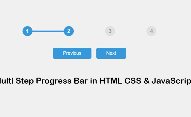 Multi Step Progress Bar In HTML CSS & JavaScript