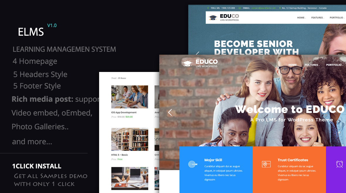 ELMS Pro Learning Management System WordPress CodingMarket