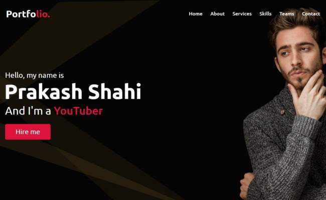 Responsive Personal Portfolio Website Using Html Css Amp Javascript - Riset