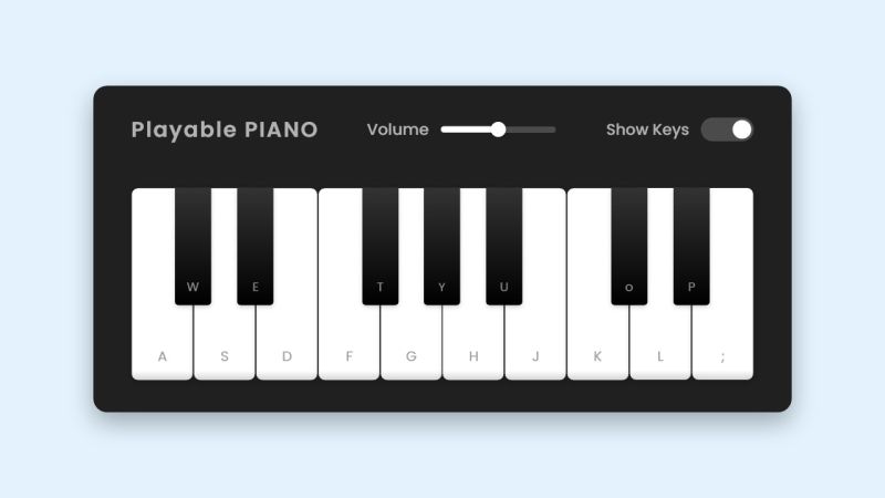 How To Make Playable Piano Using Html Css Javascript Coding Stella - Best City Textures in Full HD