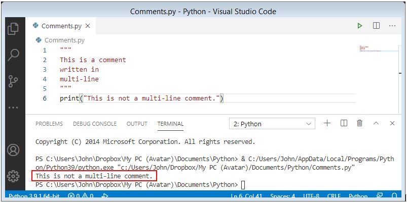 Introduction to Python Comments Concept - codingstreets