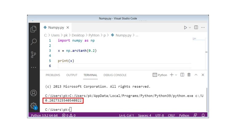 Introduction to Python Numpy Hyperbolic Functions - codingstreets
