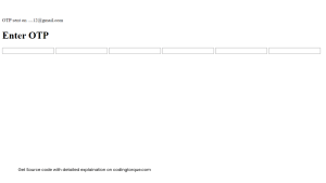 OTP input field using HTML & CSS » Coding Torque