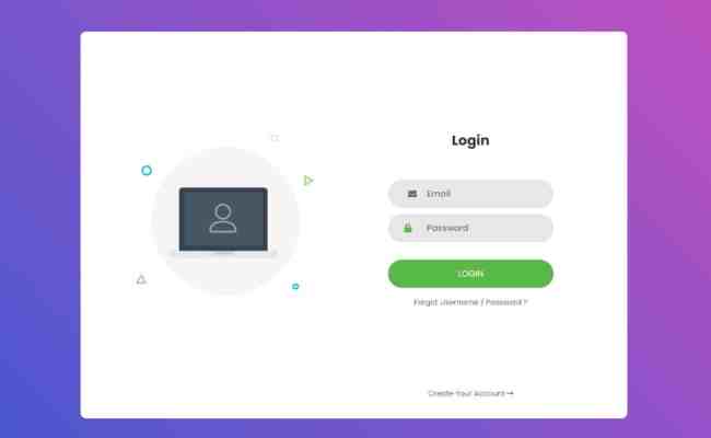 Create A Responsive Login Form Using Html Css And