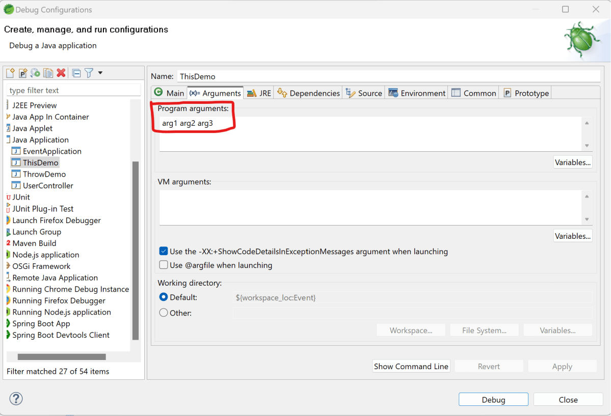 Command Line Arguments in java with example