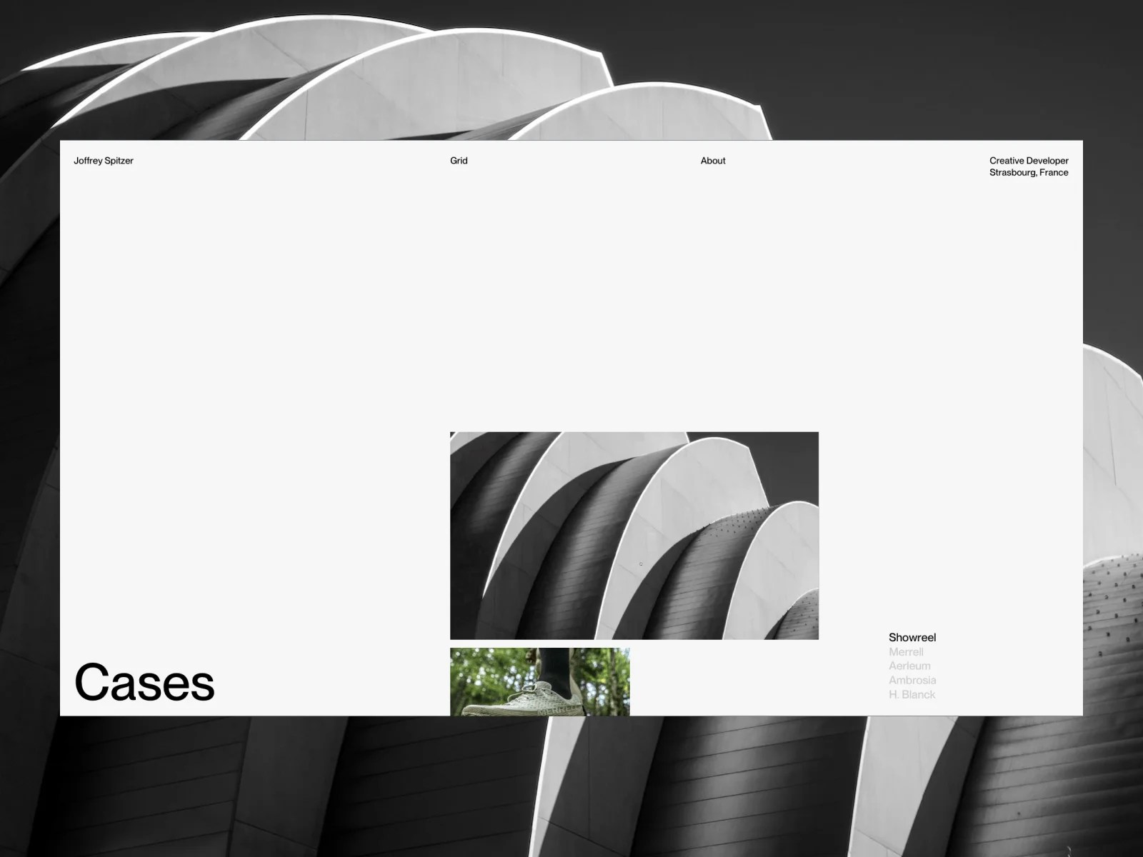 Joffrey Spitzer Portfolio: a minimalist Astro + GSAP construction with reveals, flip transitions and subtle movements | Codrops