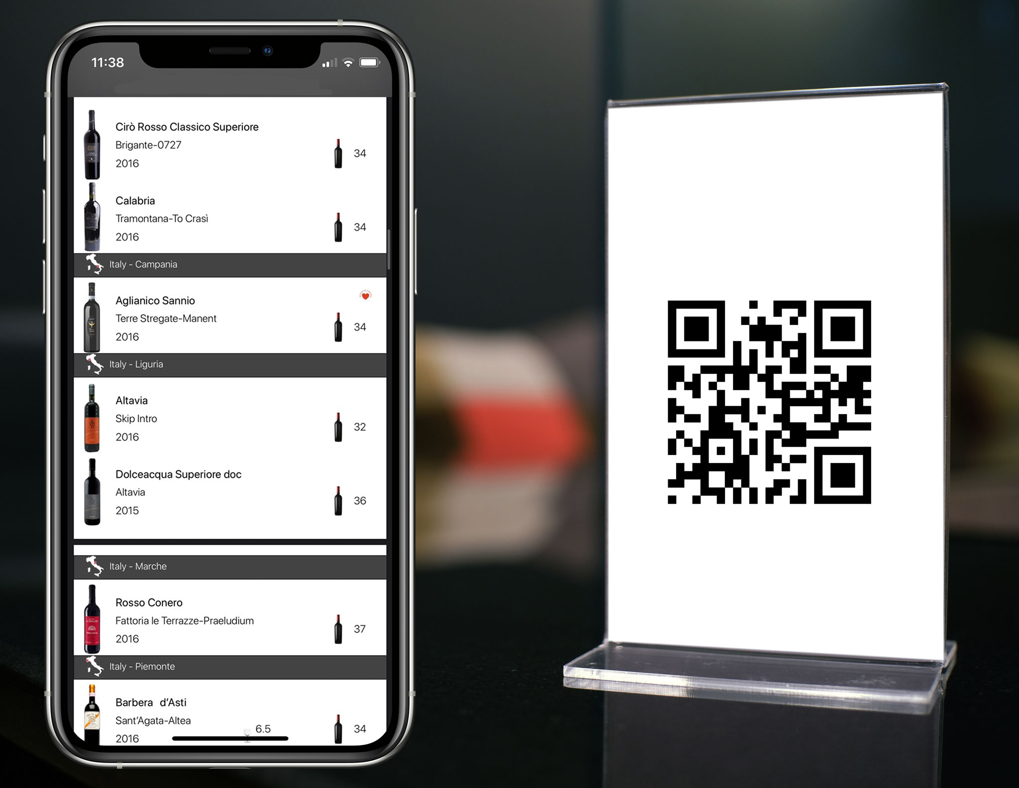 Covid19 Carte QRCode restaurant iPad
