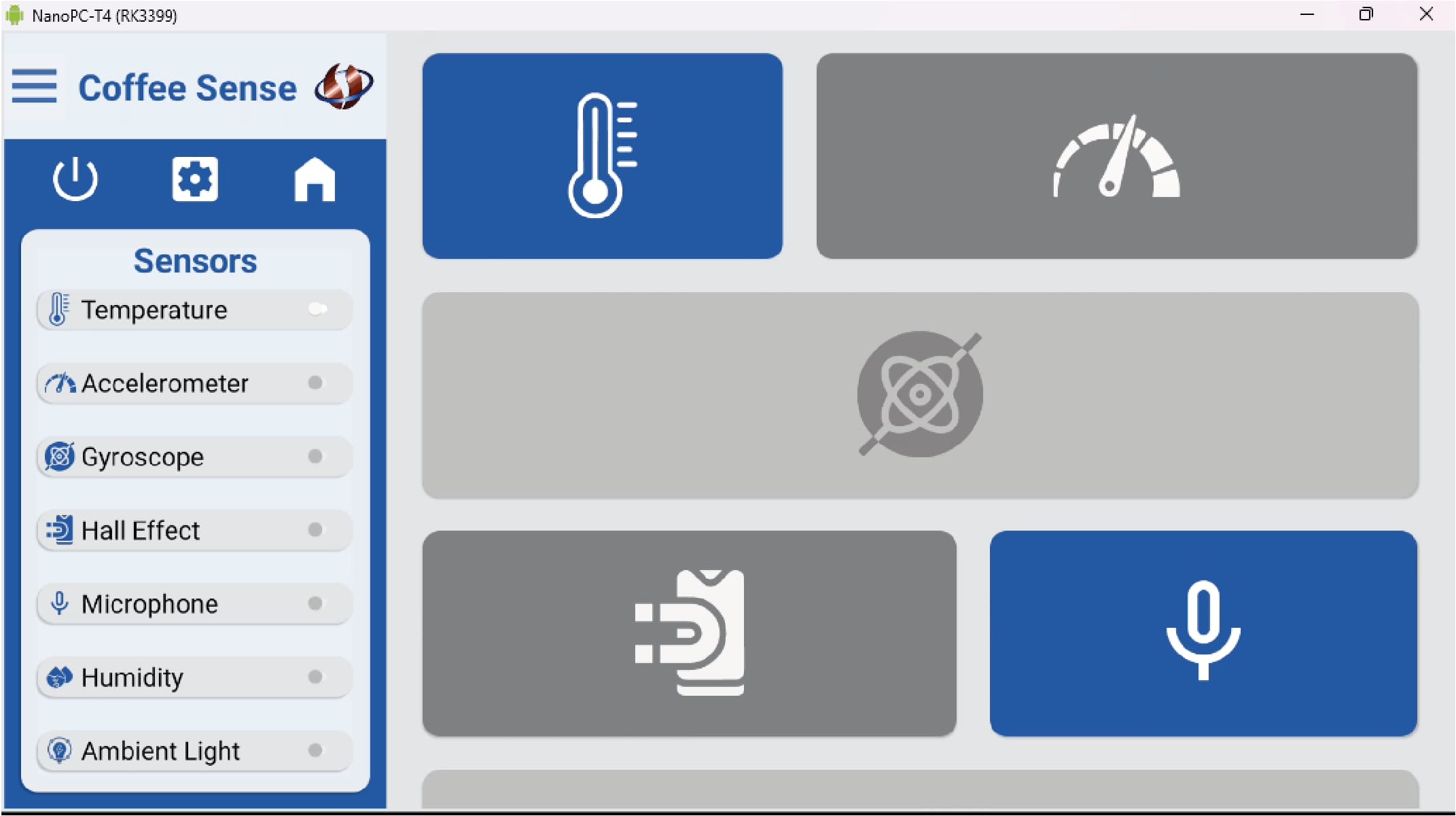 Coffee Sense Interface