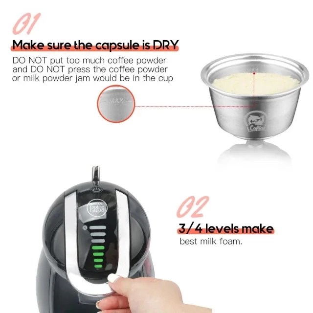 MILK REFILLABLE CAPSULE FOR DOLCE GUSTO 