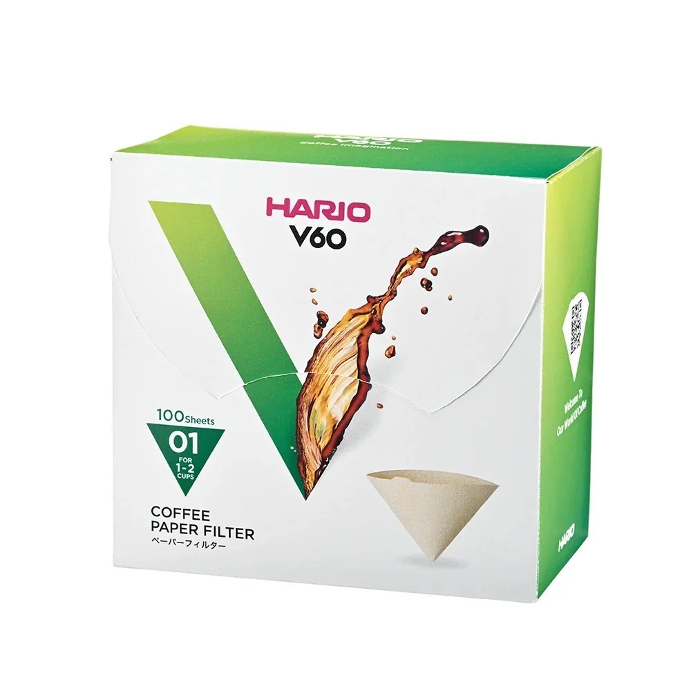 Hario V60 Coffee Filter Papers Size 01 – BROWN | 100pcs