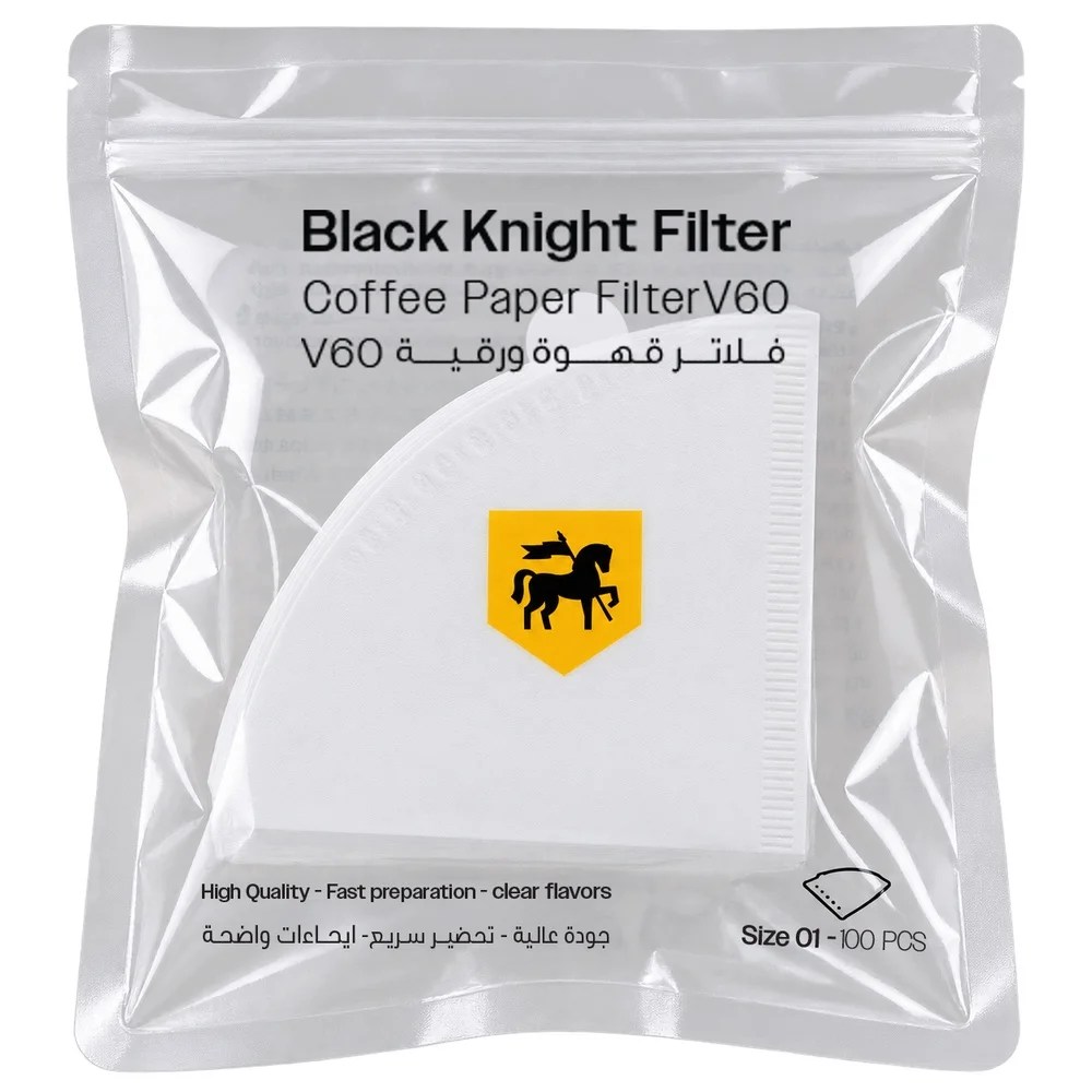 Black Knight V60 Filter Paper – Size 01 | 100 Pieces