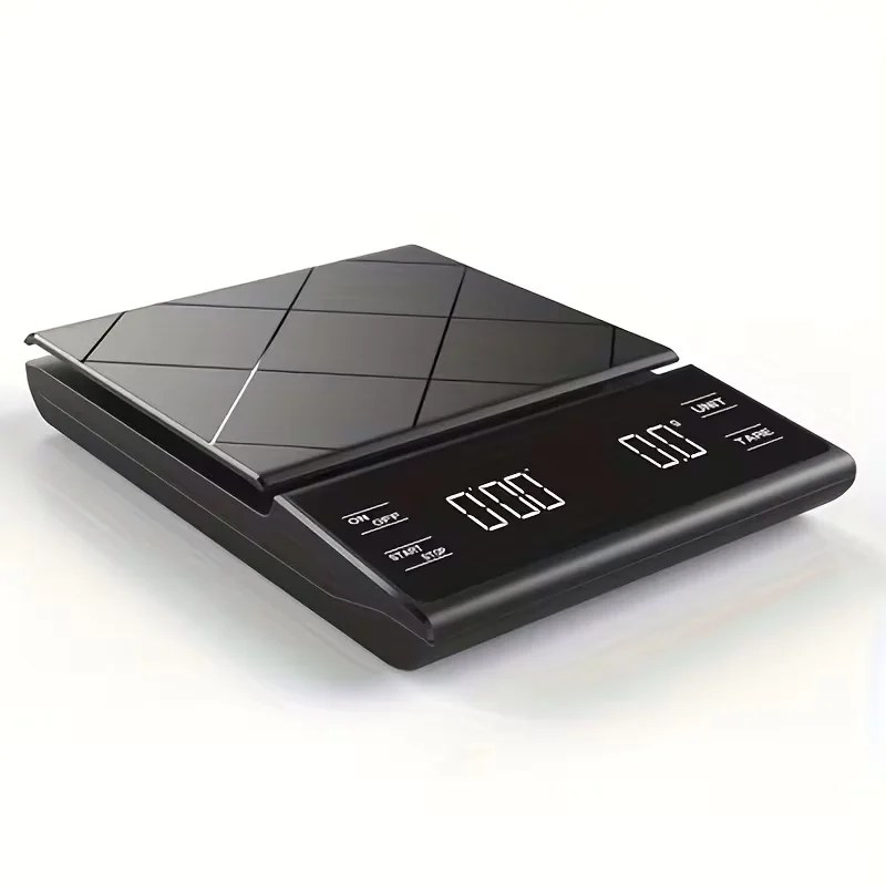 High-Precision Digital Coffee Scale with Timer – Black