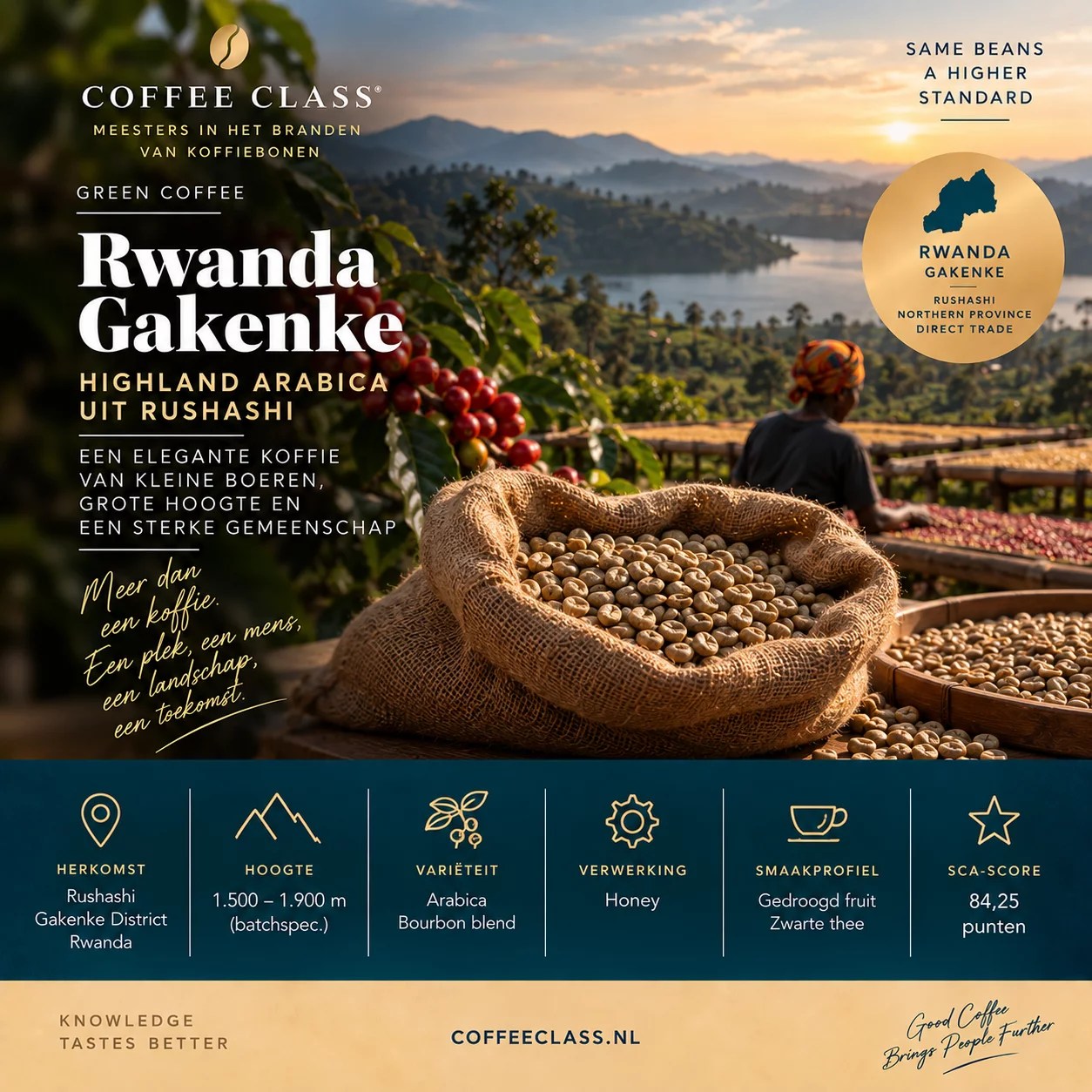 Rwanda Gakenke specialty koffie uit Rushashi met SCA-score 84,25