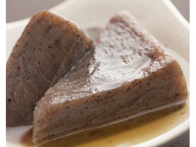 こんにゃくの不思議！季節の食材から保存可能な作り方による黒いつぶ！