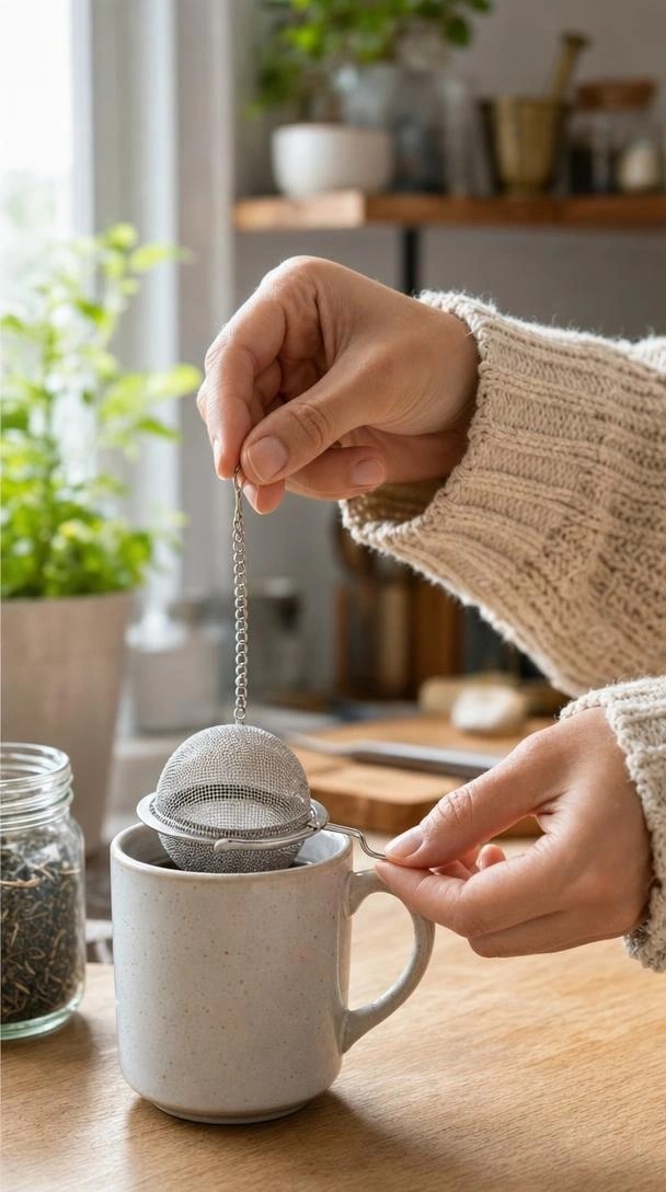 Fu Store tea ball strainer tested for mesh quality and leaf leakage