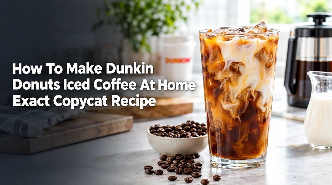 How To Make Dunkin Donuts Iced Coffee At Home Exact Copycat Recipe