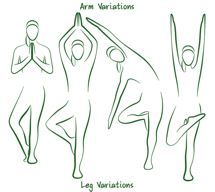 May yoga challenge; tree pose variations