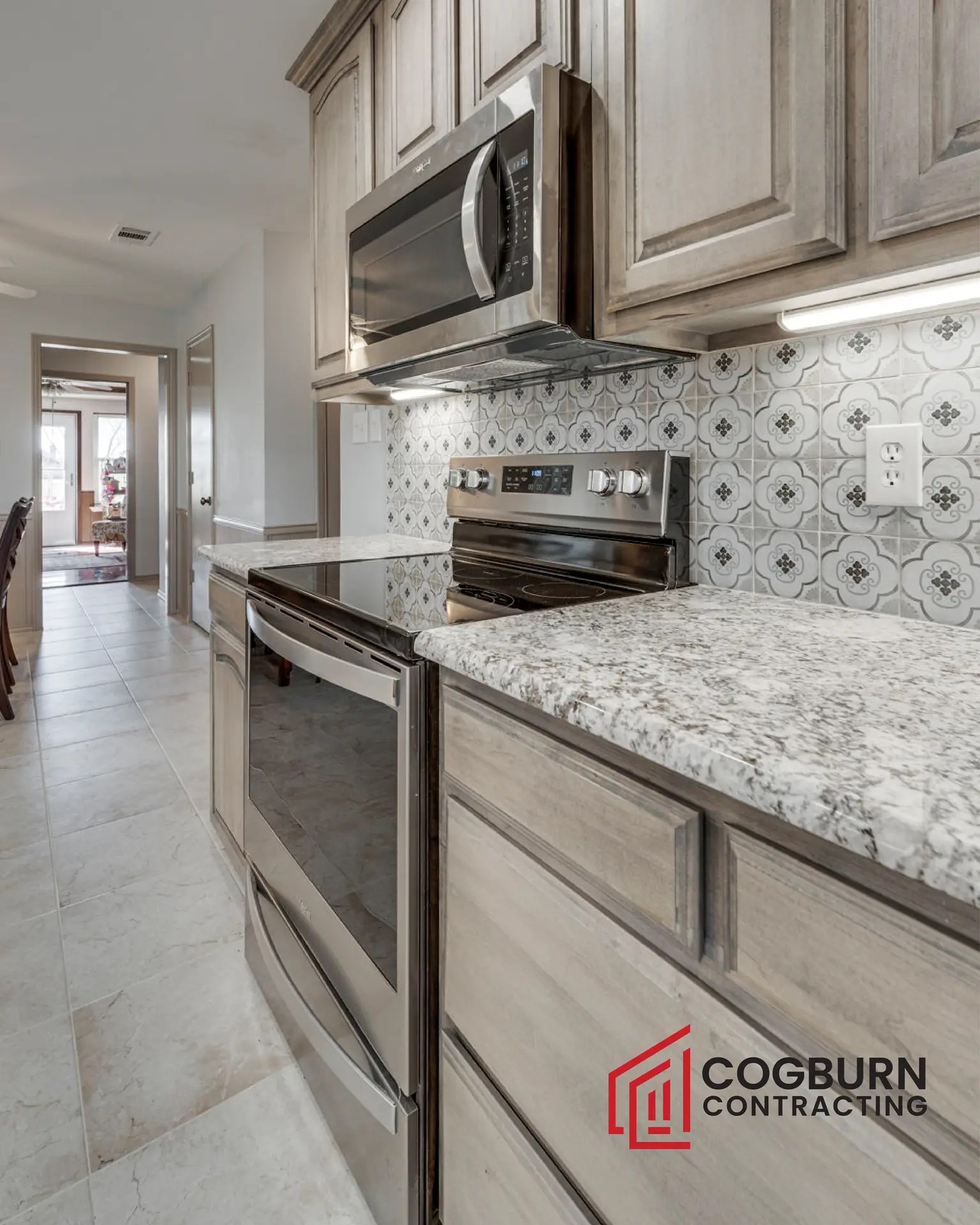 Custom home kitchen interior by Cogburn Contracting