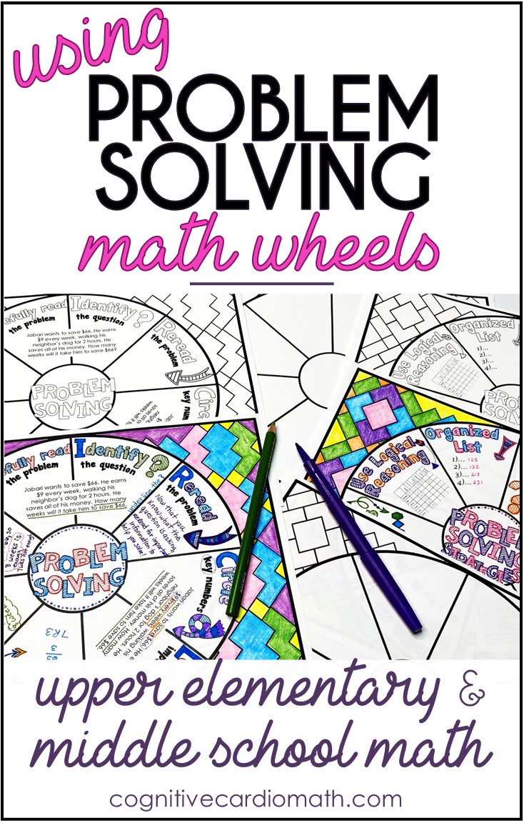 Help your students improve their problem solving skills using problem solving math wheels