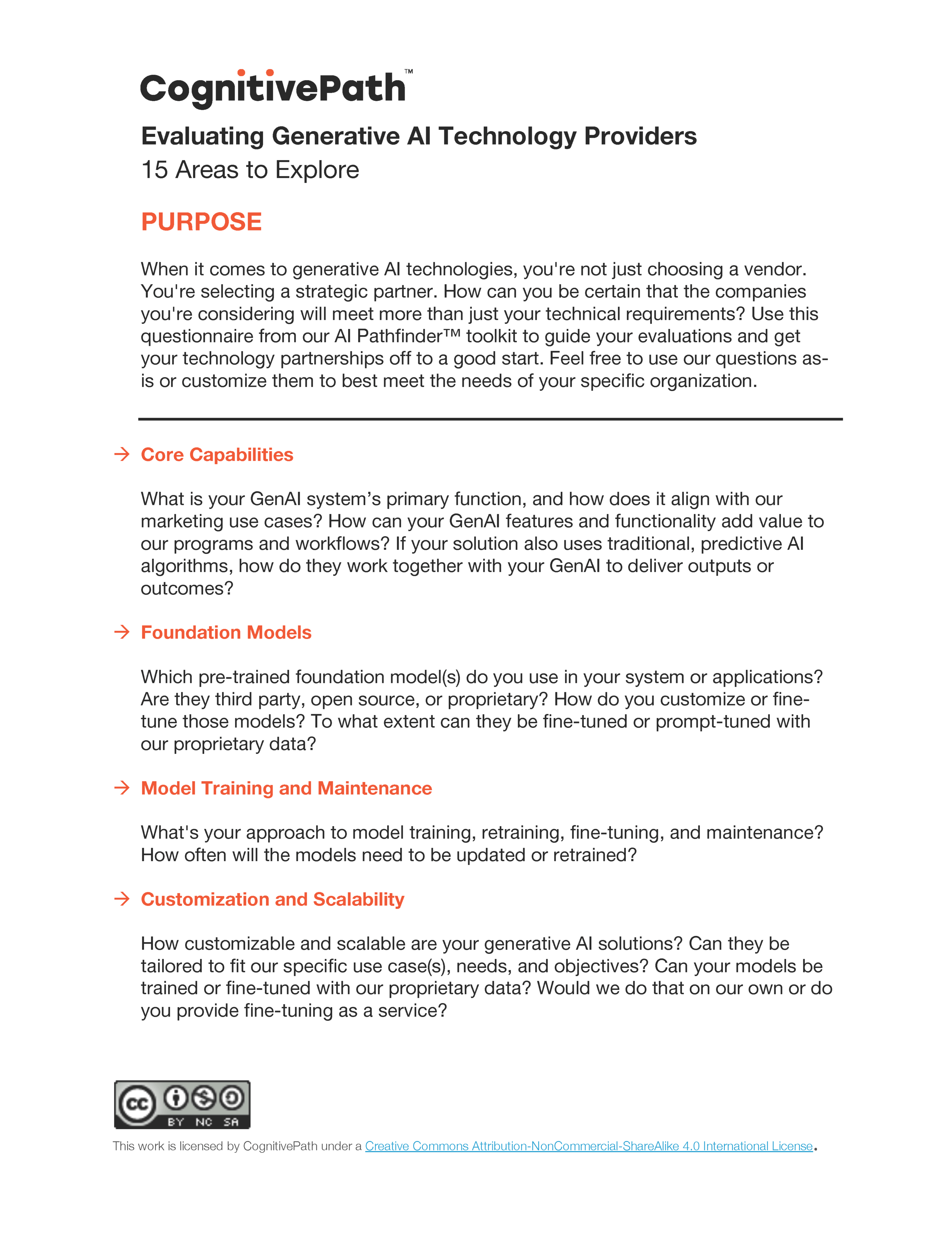 CognitivePath GenAI Tech Evaluation Guide