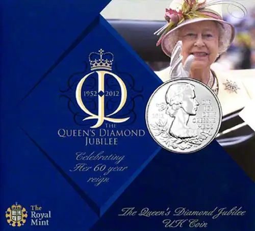 UK 5 Pound 2012 - the Queen's Diamond Jubilee Royal Mint Issue Rare