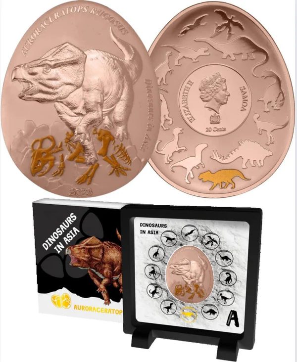 2023 Samoa - Dinosaurs in Asia Series - Auroraceratops Rugosus Proof Coin Pack