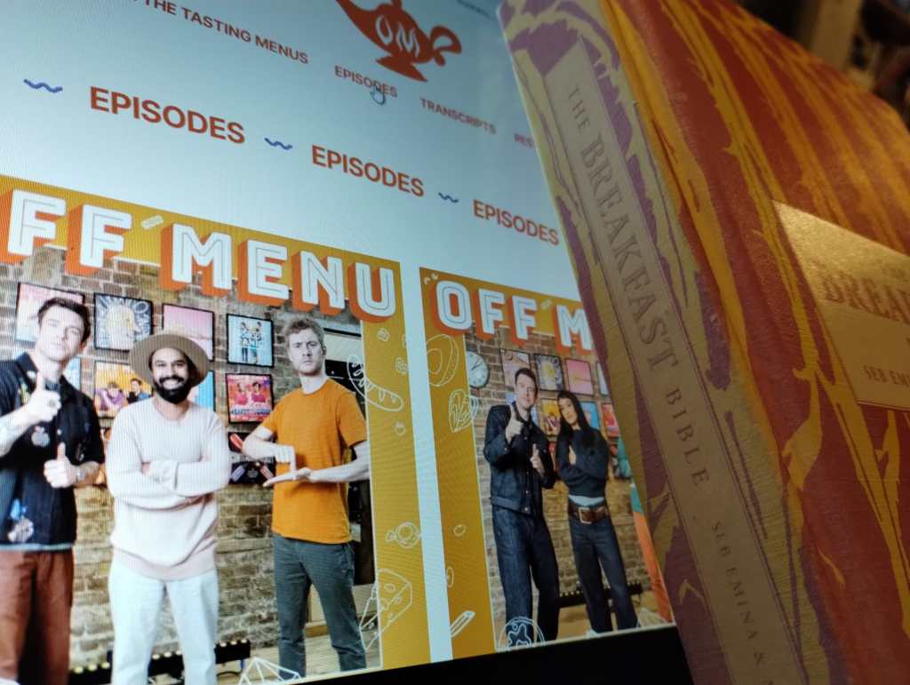 Off menu podcast website & The breakfast Bible