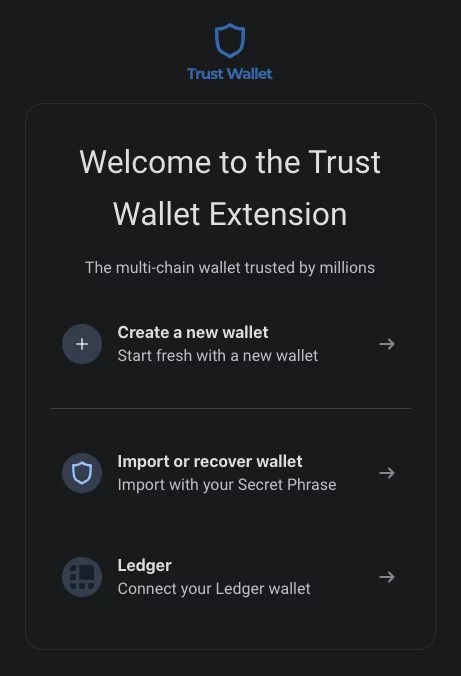 Step 2. Create Your Wallet or Import an Existing One