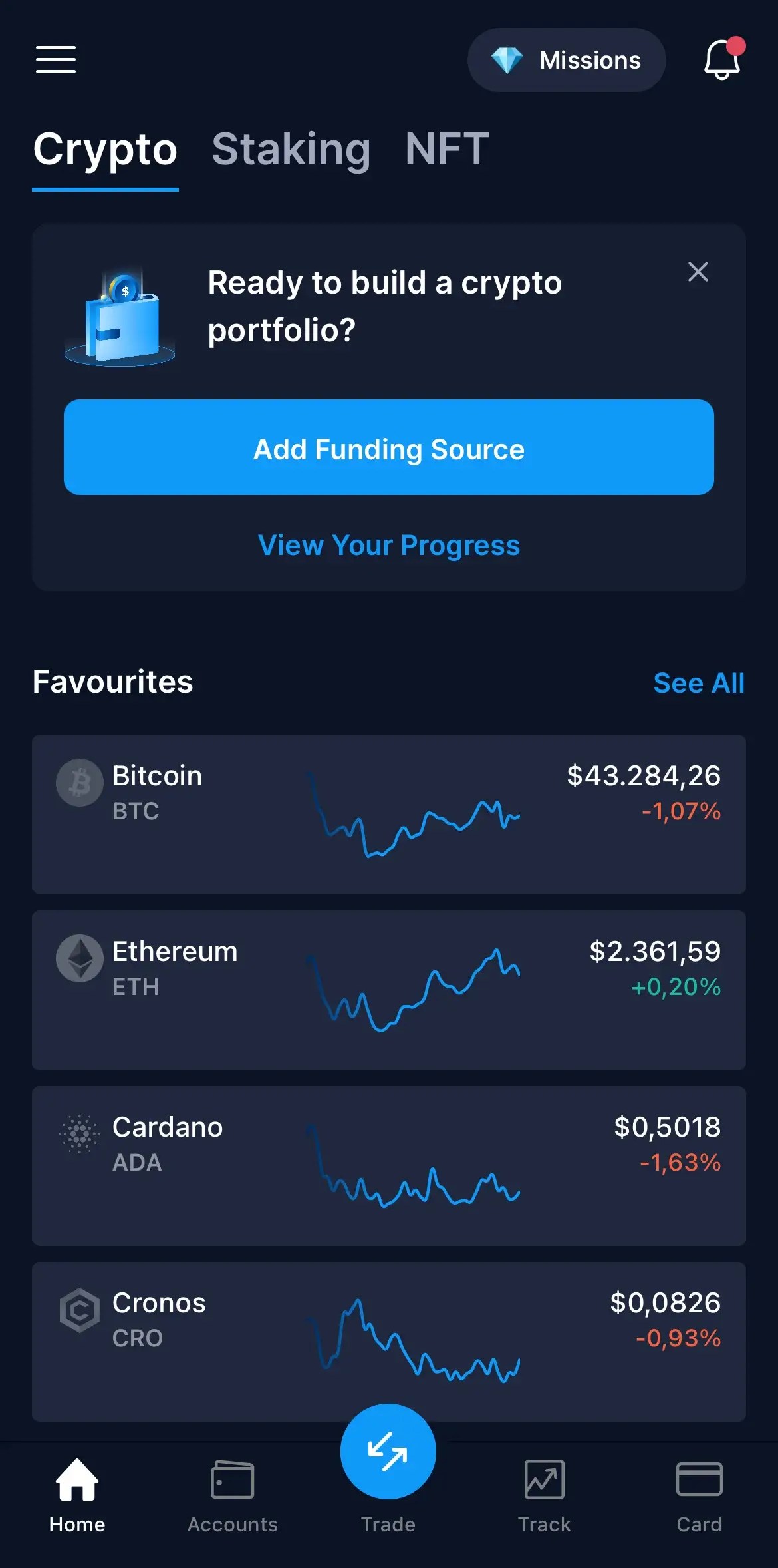 Step 1: Login and tap on Bitcoin