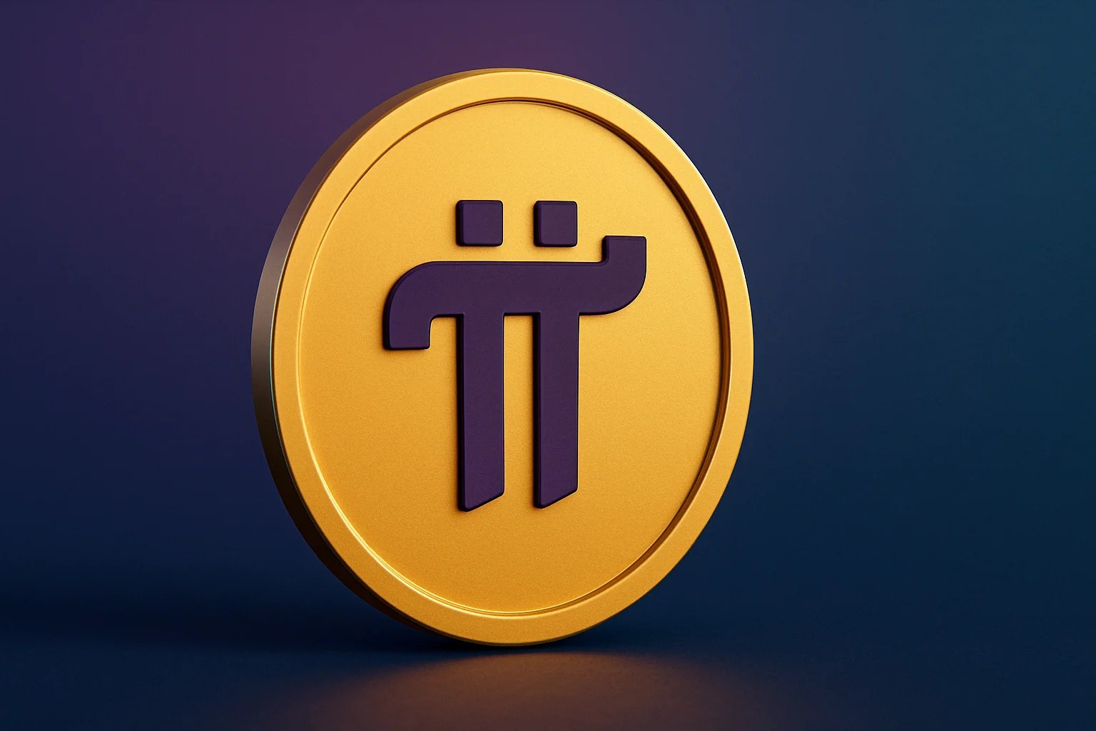 Pi Coin - Purple Background
