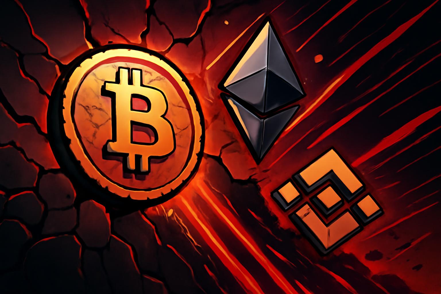 主要加密货币在比特币、以太币和BNB承压下出现抛售