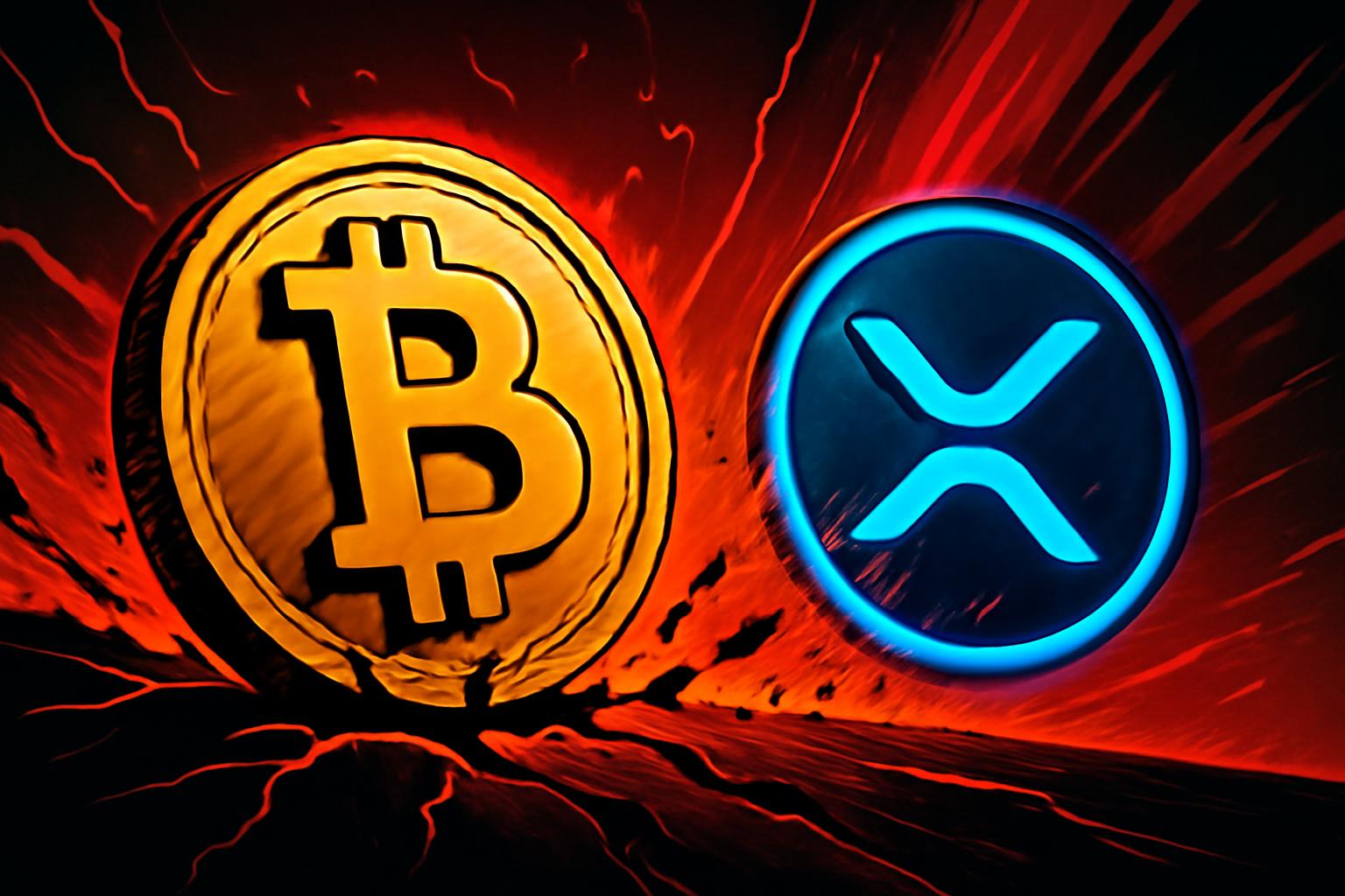 比特币价格跌破一亿韩元，Upbit 显示屏显示山寨币行情动向