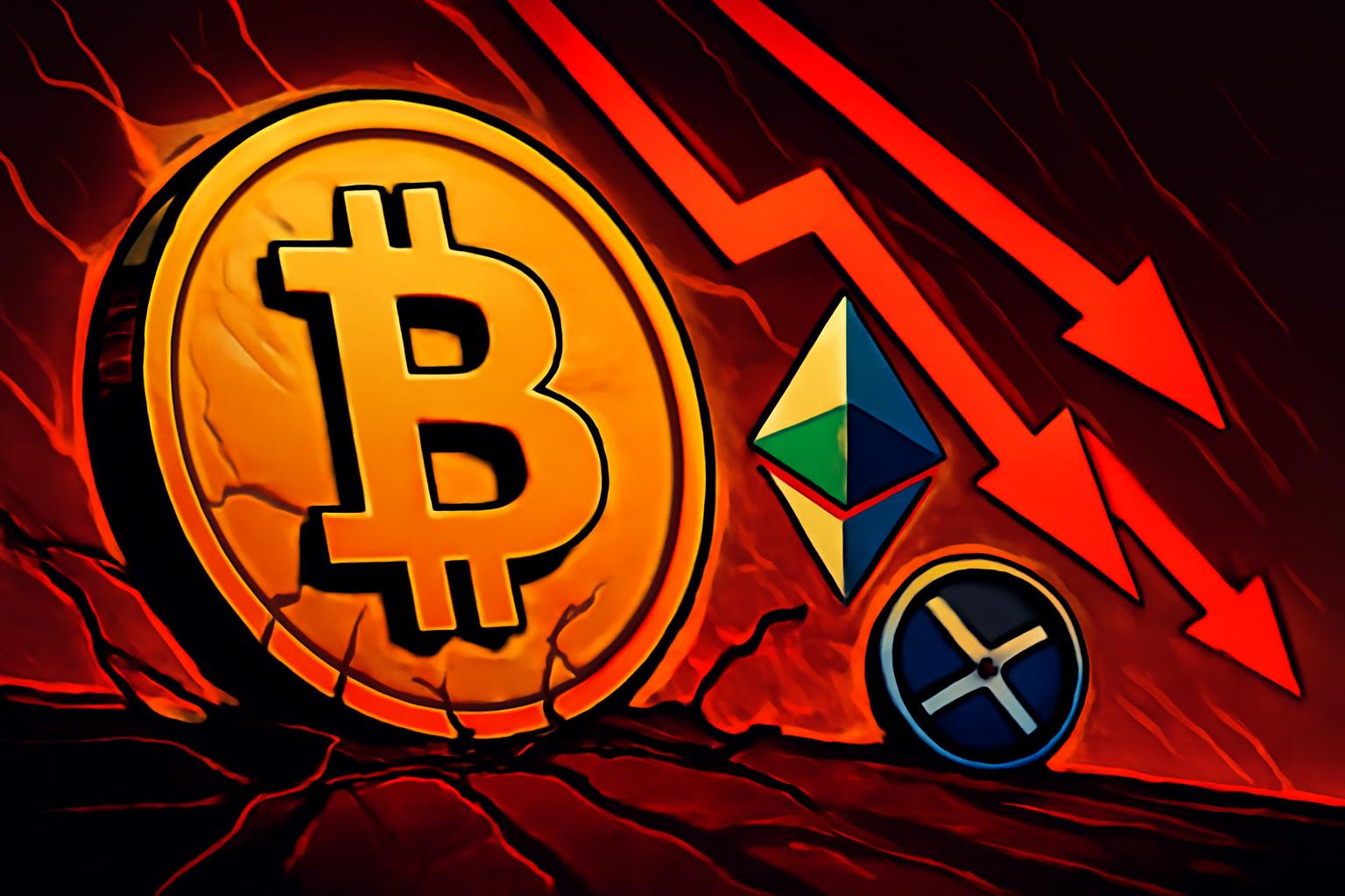 比特币跌破8万美元，随着以太坊和XRP下跌