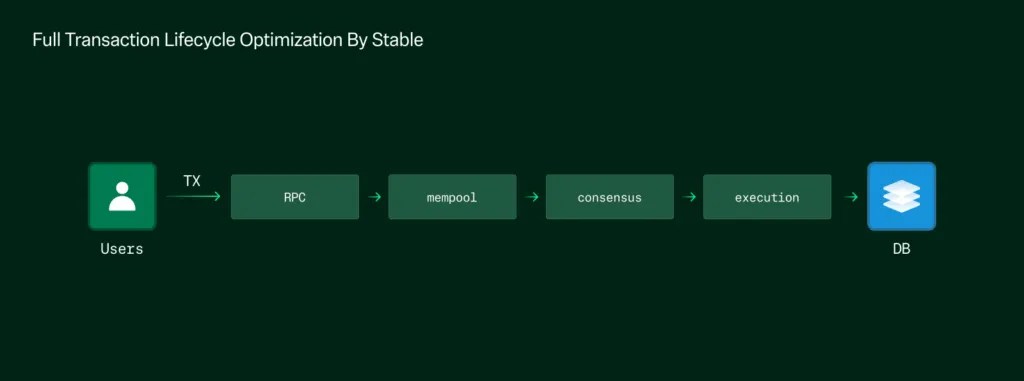 Full transaction lifecycle optimization by Stable image