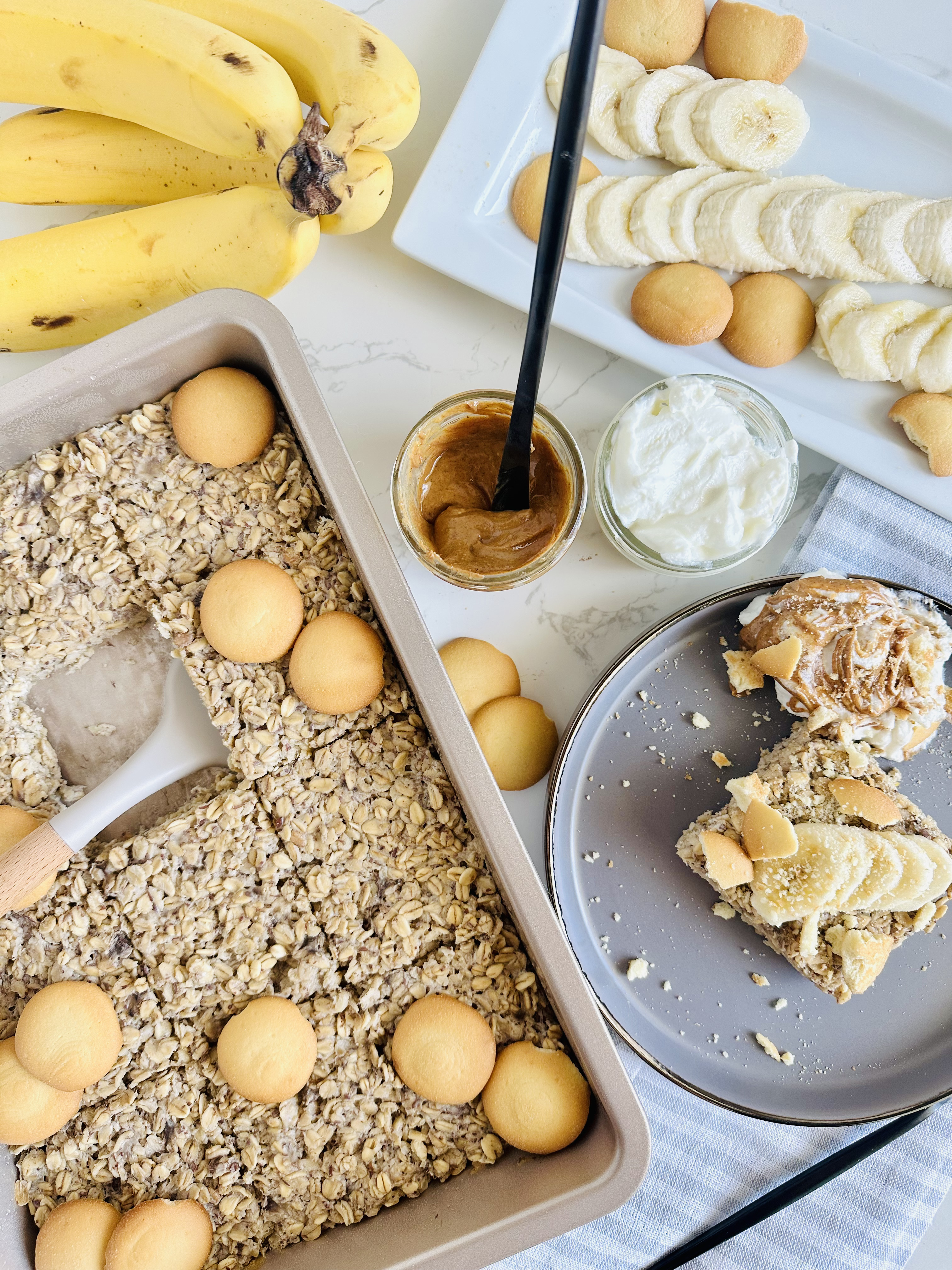 Banana Pudding Baked Oatmeal